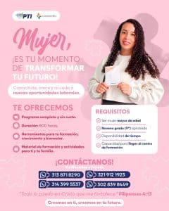 Convocatoria de formación gratuita para mujeres